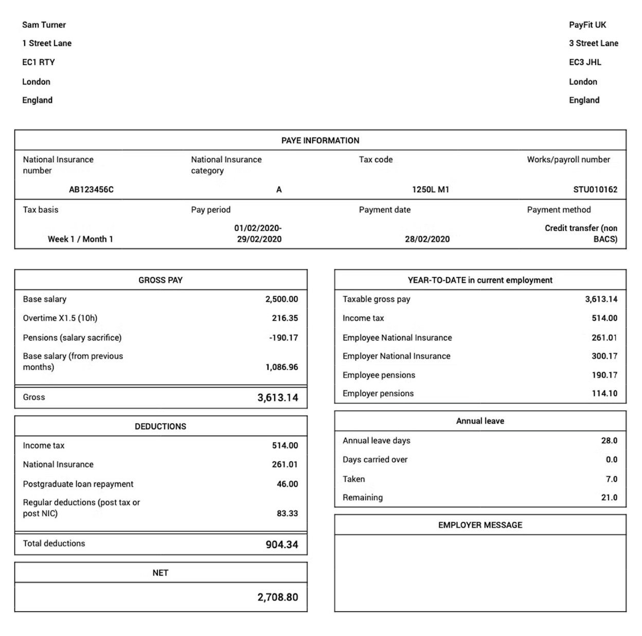 payslip template