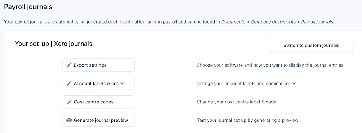 Setting up payroll journals with PayFit