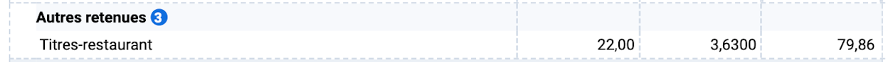 Faire fiche de paie - Autres retenues